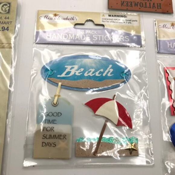 Set of 16 Miss Elizabeth's Handmade & Crystal Stickers Scrap Booking Packets - Picture 10 of 16